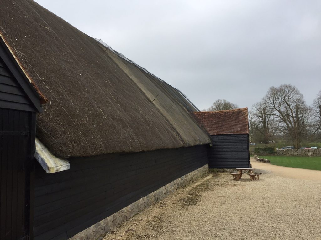 Example of clay hand made plain tiles for the Great Barn, Avebury